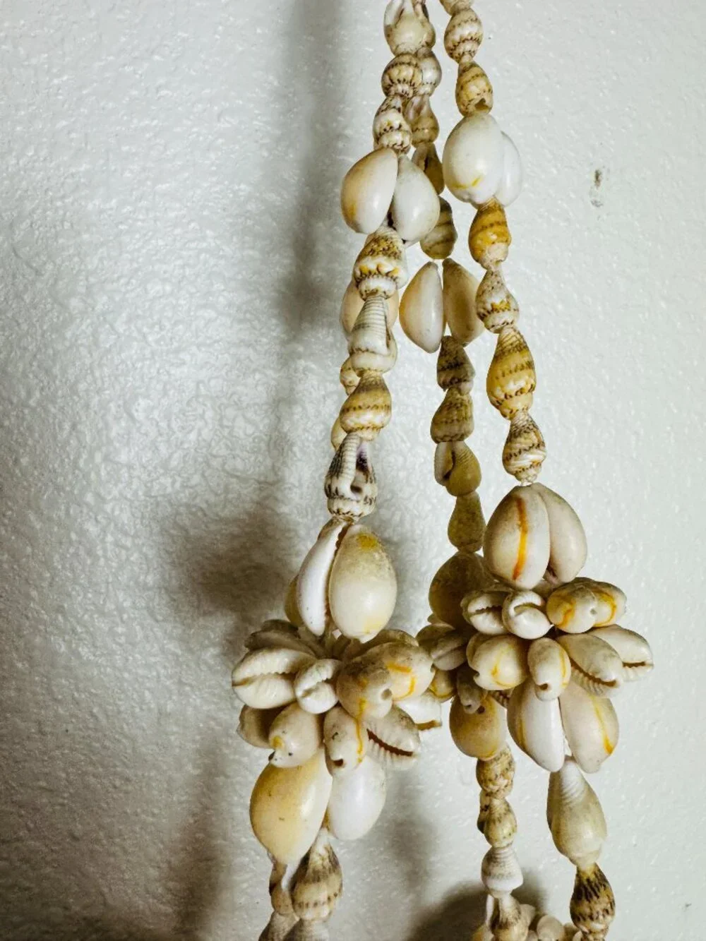 Vintage Seashell Cowrie Hanging Chandelie  2 Tiers 38